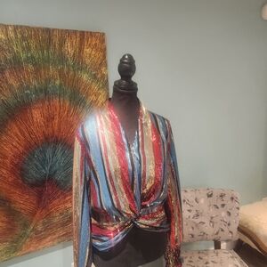 Multicolor Striped Women's Top